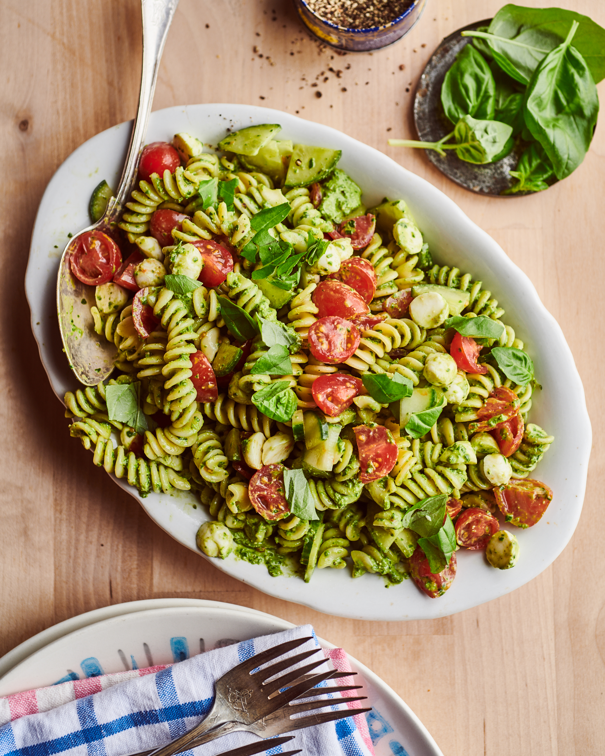 The Kitchn: Make a big batch of pesto pasta salad, eat it all week long.