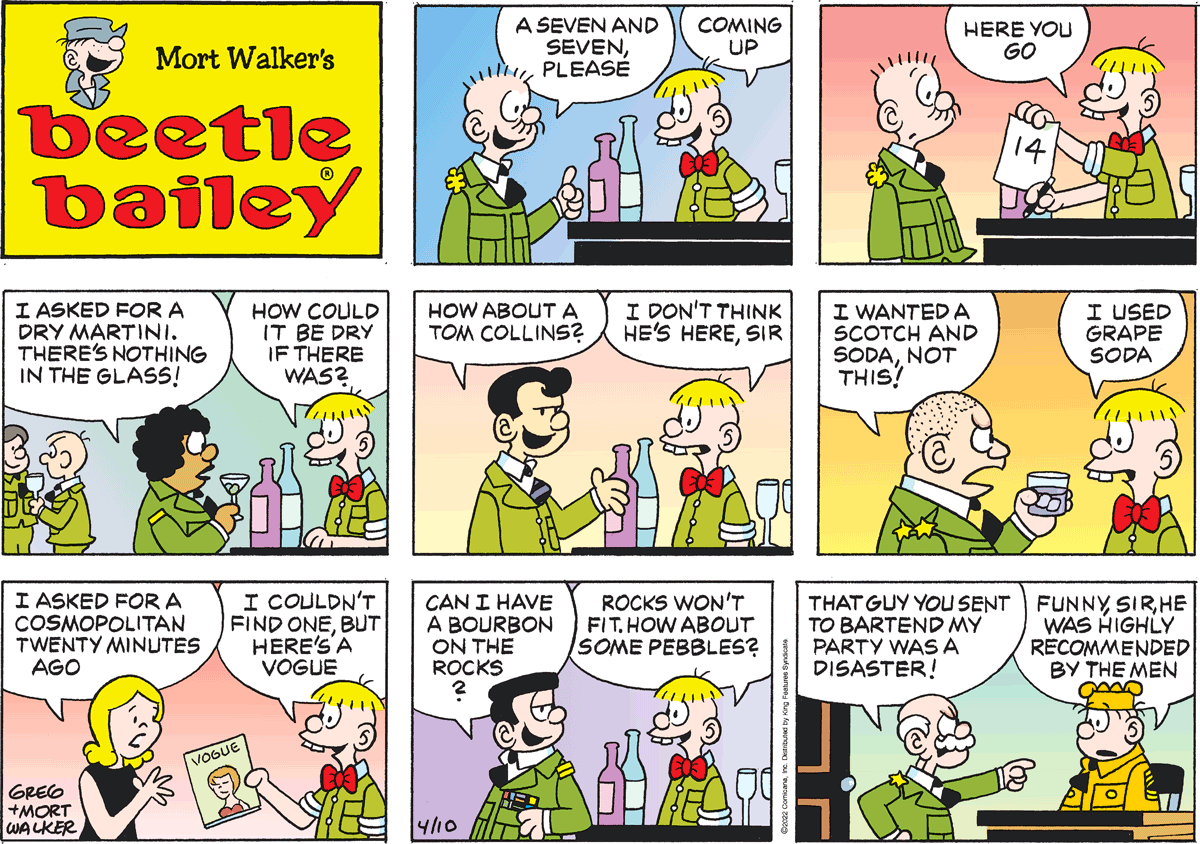 Beetle Bailey for 4/10/2022 | Beetle Bailey | Comics | ArcaMax Publishing