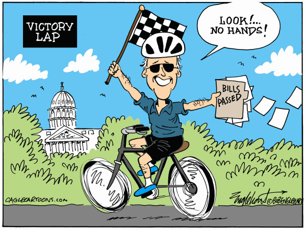 Biden Takes A Victory Lap | Bob Englehart | Comics | ArcaMax Publishing