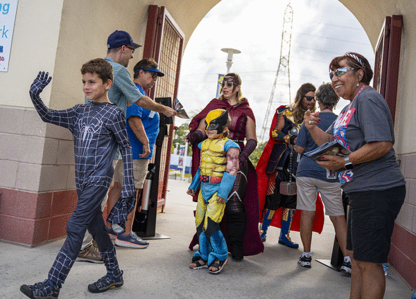 Minor League Baseball - Threshers Baseball celebrating Veteran