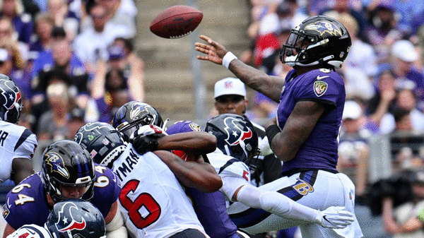 Ravens beat Texans 25-9, but will be without RB J.K. Dobbins