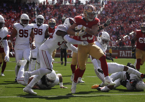 Cardinals-49ers final score: Christian McCaffrey has 4 TDs in 35