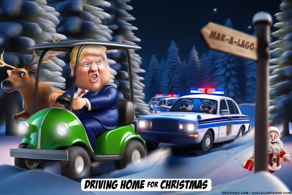 Trump driving home for Christmas