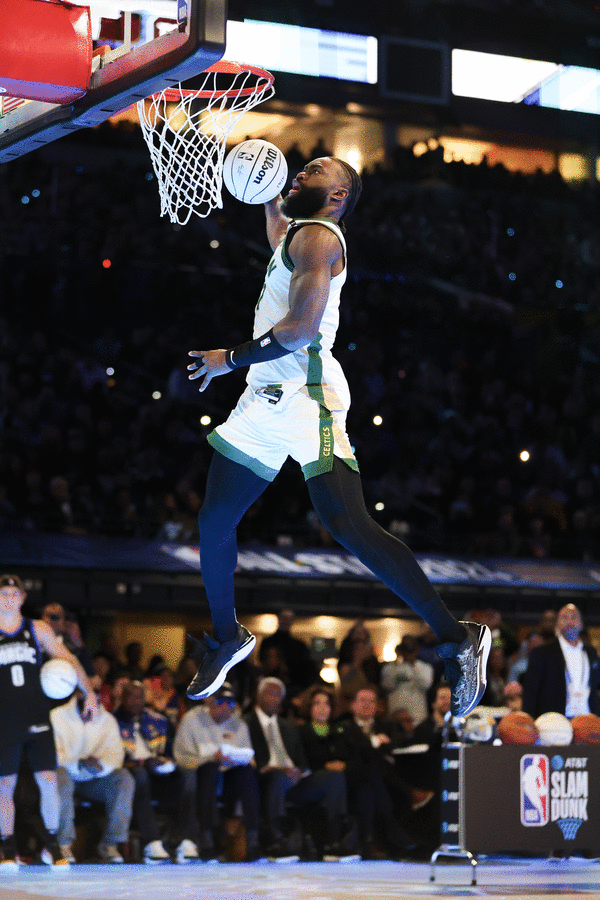 Celtics' Jaylen Brown open to participating in NBA dunk contest again