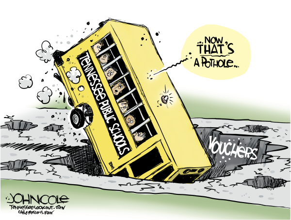 TENNESSEE School-voucher pothole | John Cole | Comics | ArcaMax Publishing