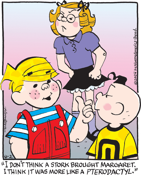 Dennis the Menace by Hank Ketcham on Tue, 02 Apr 2024