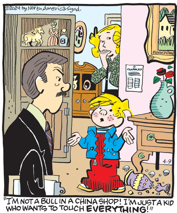 Dennis the Menace by Hank Ketcham on Tue, 09 Apr 2024