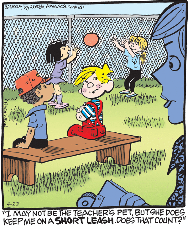 Dennis the Menace by Hank Ketcham on Tue, 23 Apr 2024