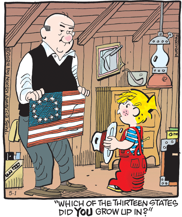 Dennis the Menace by Hank Ketcham on Wed, 01 May 2024