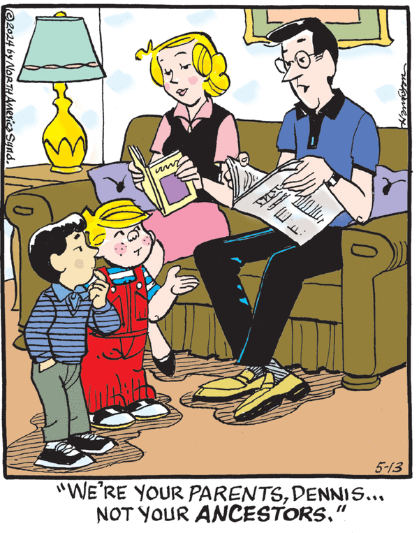Dennis the Menace by Hank Ketcham on Mon, 13 May 2024