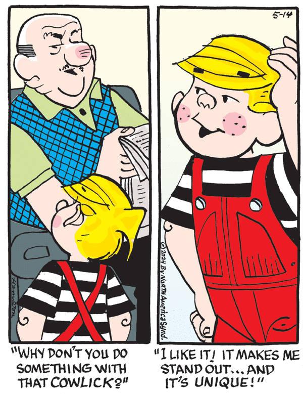 Dennis the Menace by Hank Ketcham on Tue, 14 May 2024