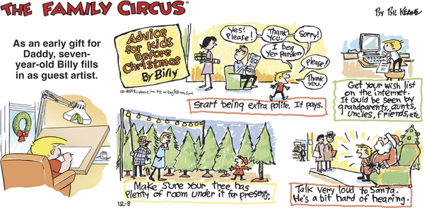 Family Circus by Bil Keane on Sun, 08 Dec 2024