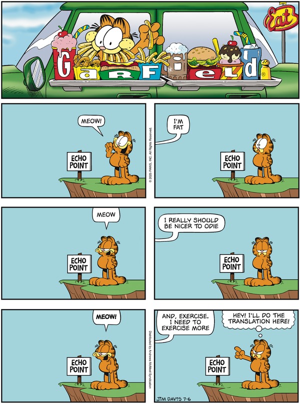 click or tap to zoom Garfield for 7/6/2025