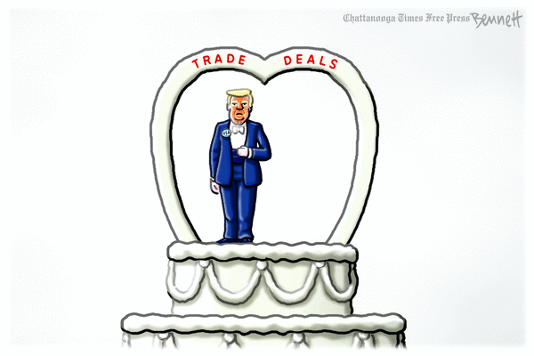 click or tap to zoom Clay Bennett for 7/8/2025