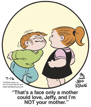 click or tap to zoom Family Circus for 7/16/2025