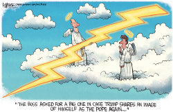 Lightning For Trump AI Pope Image