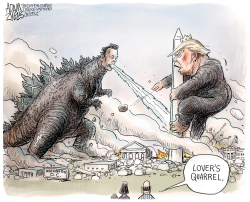 click or tap to zoom Musk and Trump Breakup