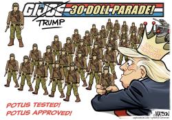click or tap to zoom GI JOE 30 Doll Parade For Trump
