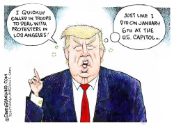 click or tap to zoom Trump and LA protesters