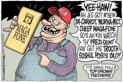 click or tap to zoom MAGA Fan Delights in His New Trump Phone