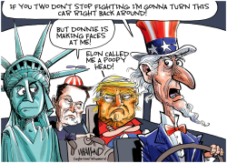 click or tap to zoom Trump Musk feud