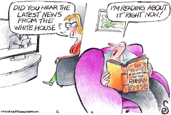 MAN READING HISTORY BOOK
