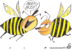 click or tap to zoom TWO BEES TALKING