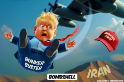 click or tap to zoom Trump falling out of plane