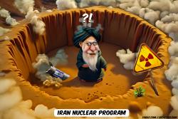 click or tap to zoom Khamenei flabbergasted in crater nuclear facility