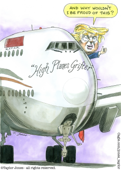 click or tap to zoom Trump Qatar plane grift