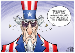 click or tap to zoom Uncle Sam's Two Black Eyes