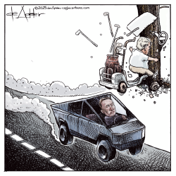 click or tap to zoom Elon Musk cuts of Trump and his bill