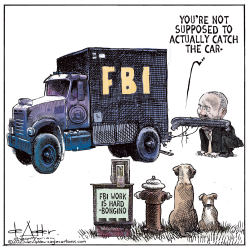 click or tap to zoom Dan Bongino catches FBI car