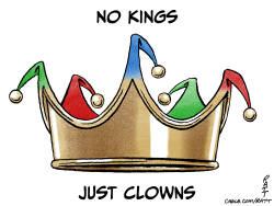 click or tap to zoom No Kings, Just Clowns