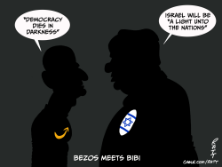 click or tap to zoom Bezos Meets Bibi