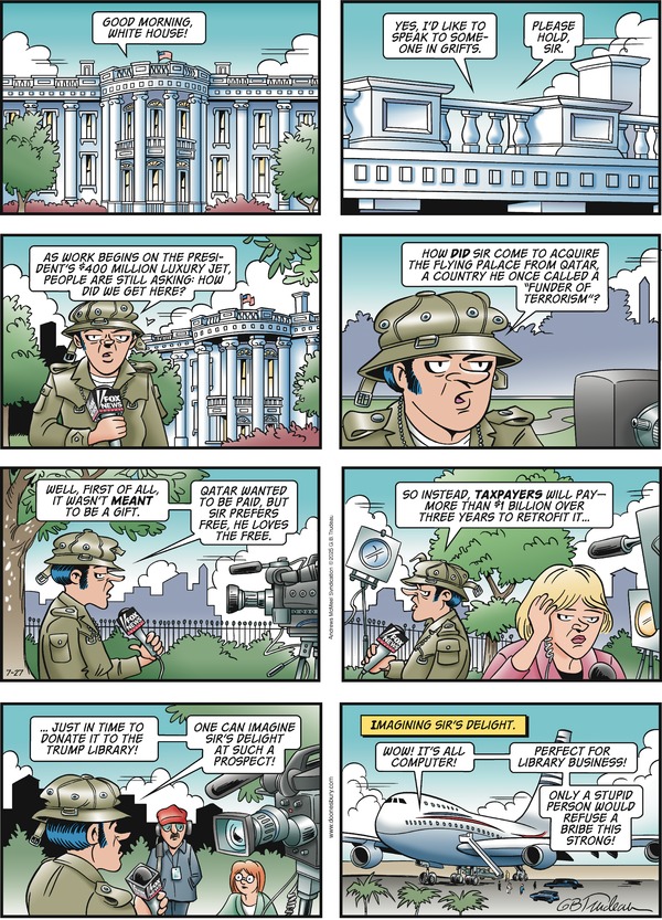 click or tap to zoom Doonesbury 7/27/2025