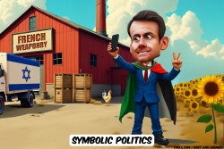 Emmanuel Macron making selfie