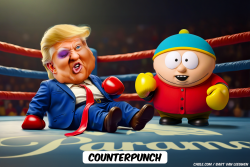 click or tap to zoom Eric Cartman and Trump in Boxing Ring
