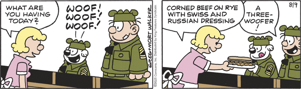 click or tap to zoom Beetle Bailey for 8/9/2025