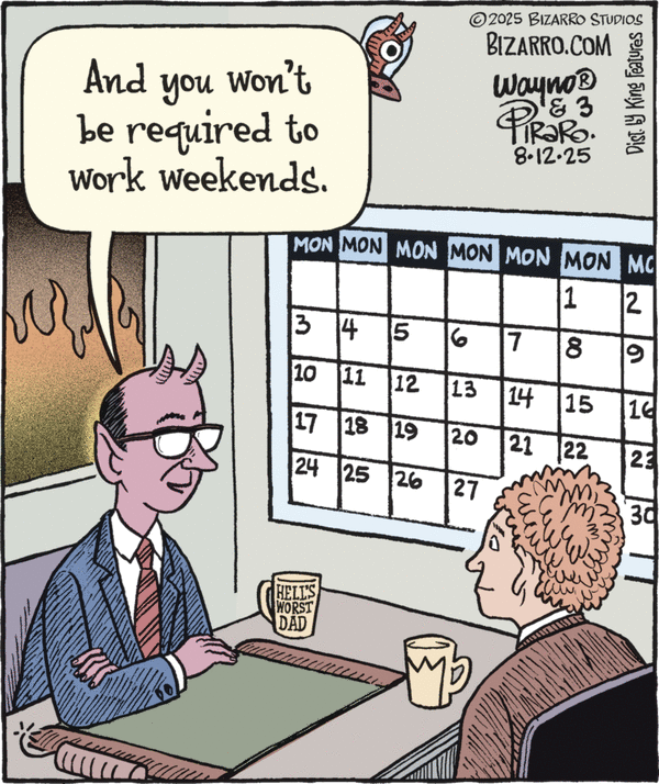 click or tap to zoom Bizarro for 8/12/2025