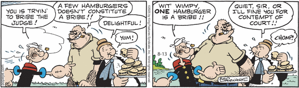 click or tap to zoom Popeye for 8/13/2025
