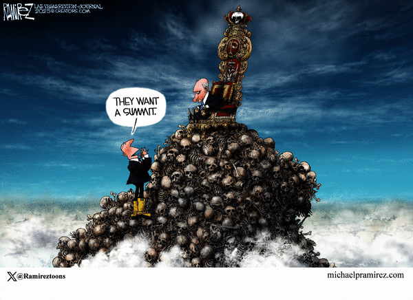 click or tap to zoom Michael Ramirez for 8/11/2025