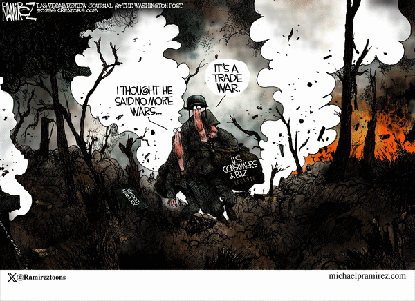 click or tap to zoom Michael Ramirez for 8/12/2025