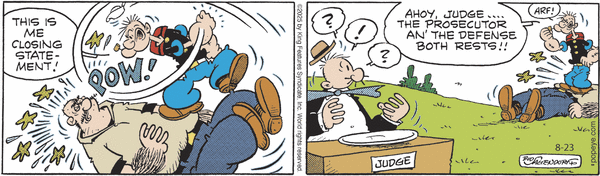 click or tap to zoom Popeye for 8/23/2025