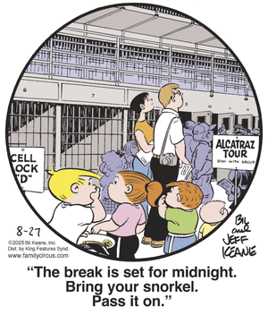 click or tap to zoom Family Circus for 8/27/2025