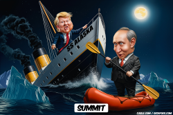 click or tap to zoom Trump and Putin starring in Titanic analogy