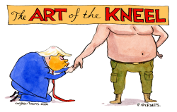 click or tap to zoom Trump's Art of the Kneel