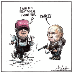 Putin makes Trump dance