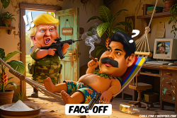 click or tap to zoom Trump confronting Maduro