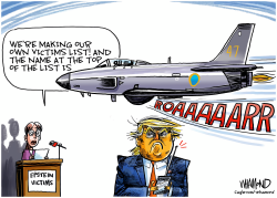 Trump does Epstein flyover